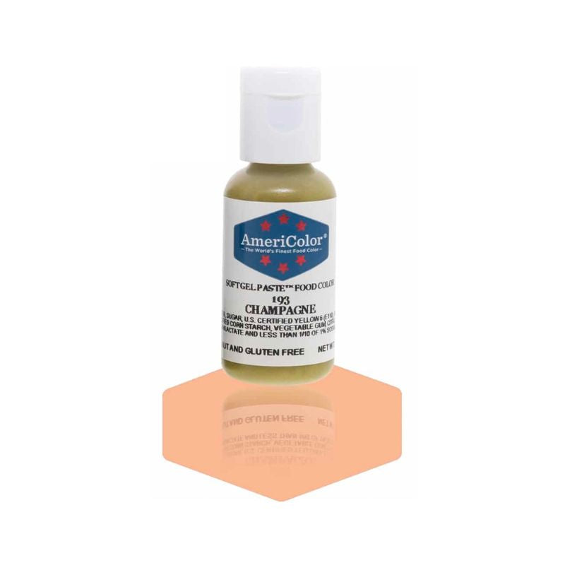 This bottle of Champagne food paste gel for cake decorating and changing the colour of royal icing
