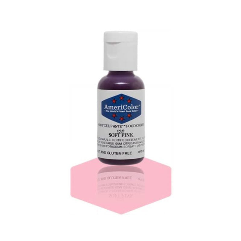 Bottle of small soft pink food gel paste is easy and simple to use and mix into your buttercream and royal icing as well as hand painting on your cake decorating or cookie decorating icings