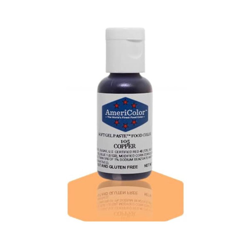 This bottle of gel food colouring is in the shade of Copper and great for adding colouring to your icings and desserts and is also great for batters