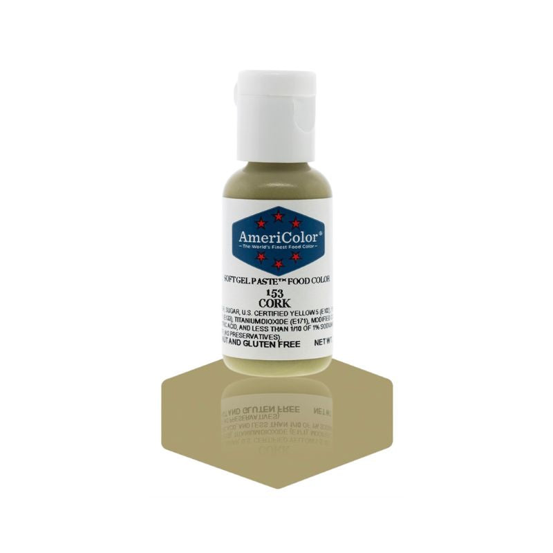 Bottle of Cork food color which bakers can use to colour icing and frosting and as well as fondant