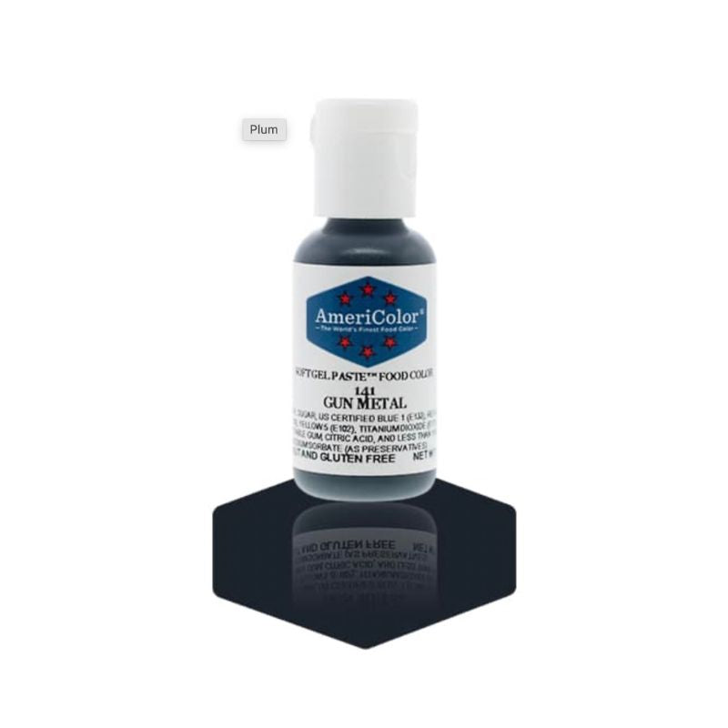 This very dark grey Gun Metal colouring which can change the colour of all your frostings and icings and is available at Sugar Love Baking Supplies Langley bc