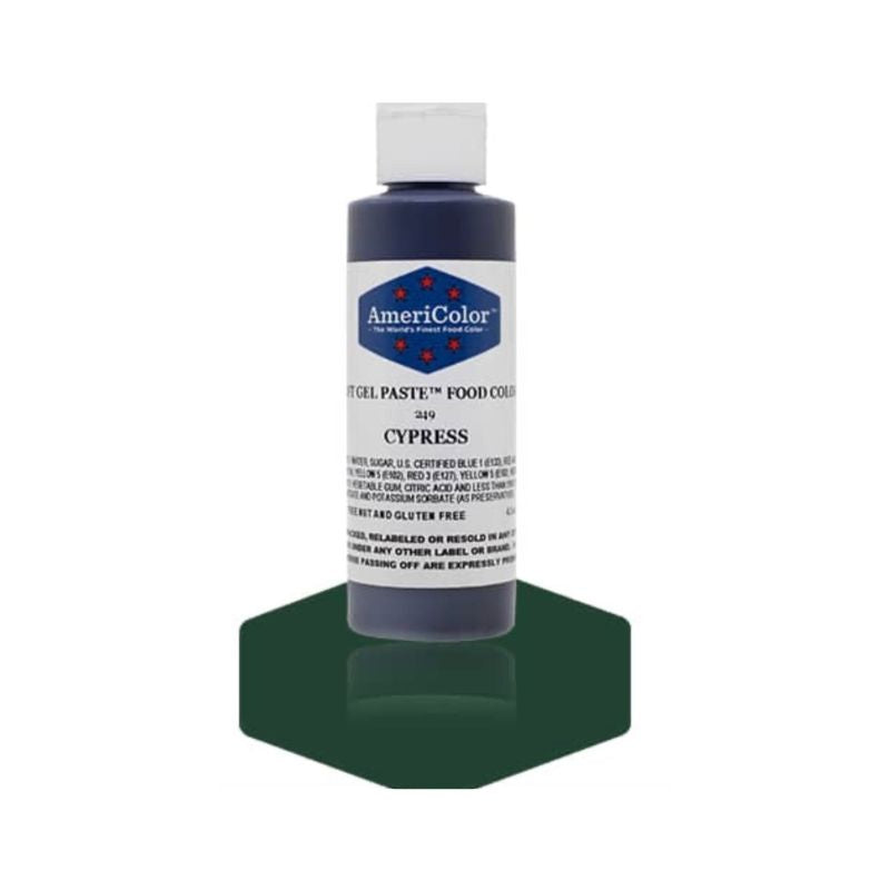 Medium Bottle of Food Paste gel in the colour of Cypress which can be used to colour your icings and frostings for all your cake and cookie decorating - baking supplies in langley bc canada