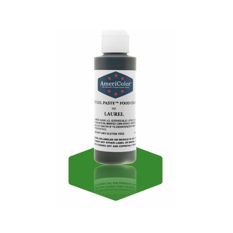 Food colour Laurel used for making buttercreams and icings the color of Laurel Green which can be used to cover your cakes and icings to cover your cookies this bottle of available shopping at sugar love baking supplies
