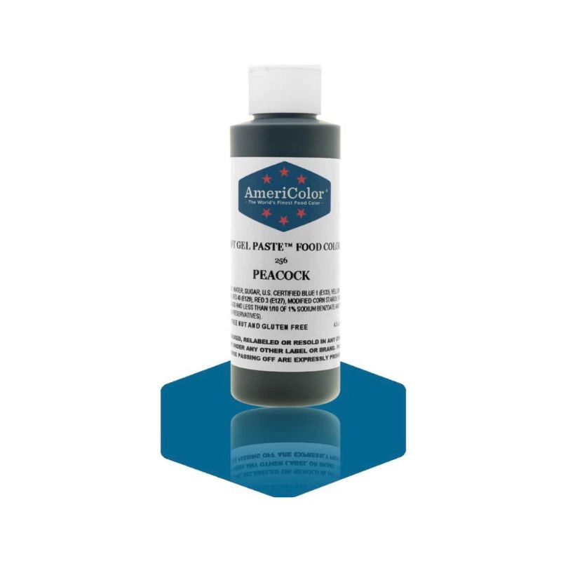 Bottle of Peacock is the perfect colour of blue for all your different baking decorating