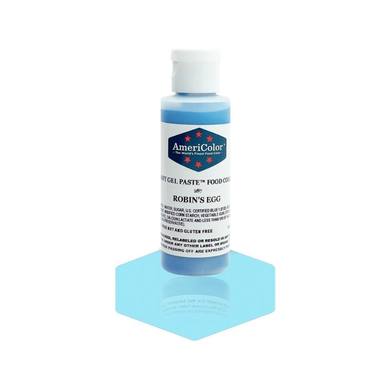 Robins egg bottle of food coloring paste is a great way to colouring the icing for cookies or buttercream for cake decorating