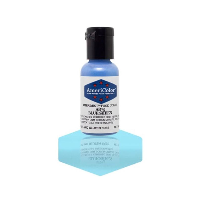 Blue Shimmer Sheen Airbrush colour is the perfect addition to your baking supplies that will give off a stunning shimmering blue