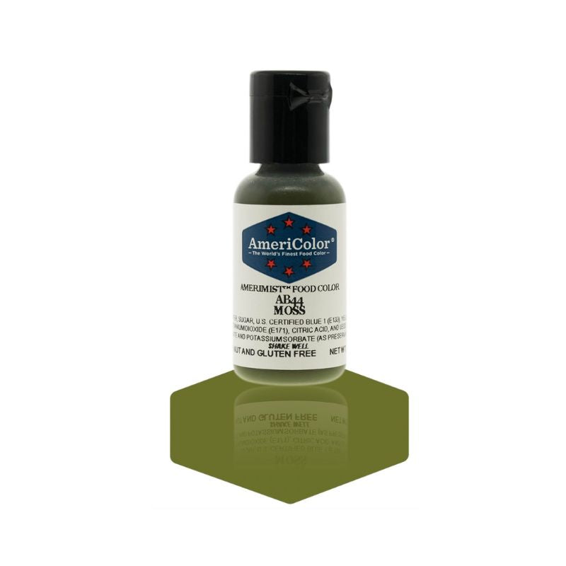Moss colour airbrush which you can use with a stencil to create beautiful designs on cakes and cookies