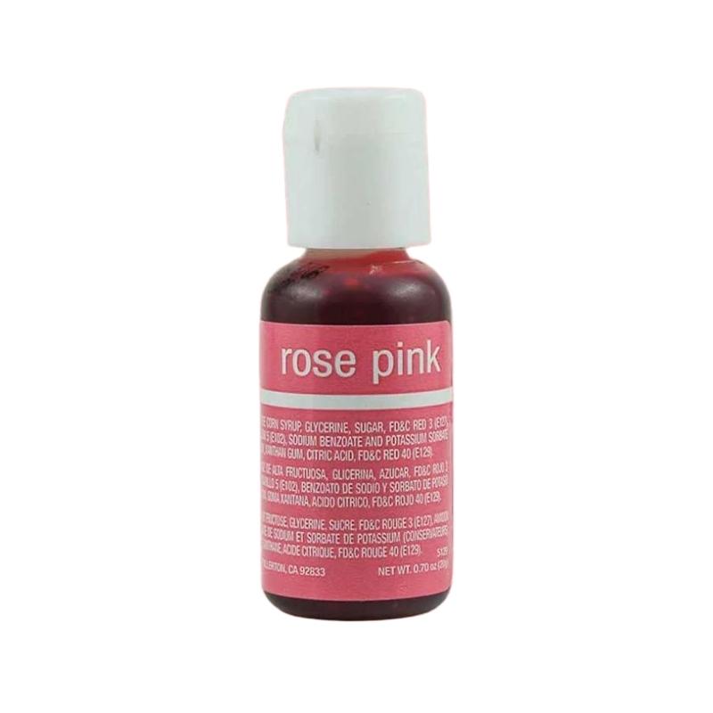 Bottle of Rose pink chef master food colouring with white lid