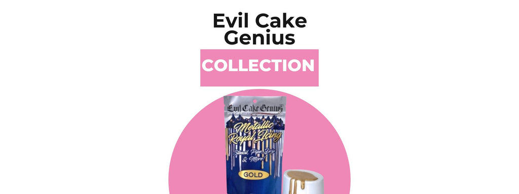 Evil Cake Genius - Metallic Royal Icing Drip