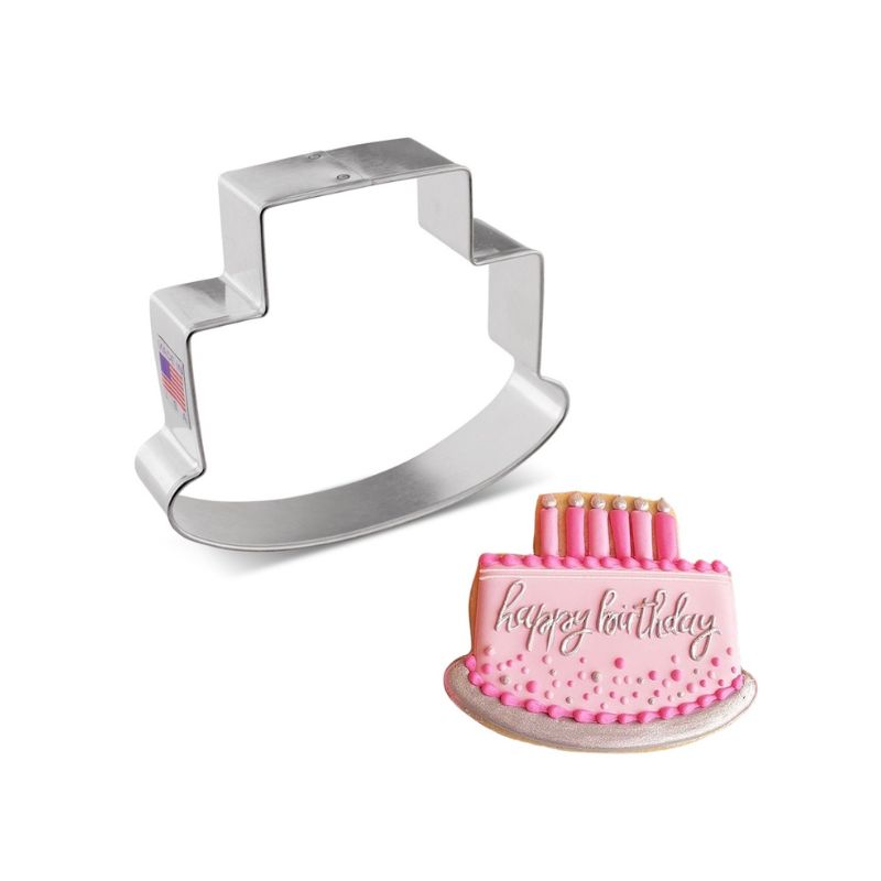 two tiered cake cookie cuter that can be used for making cookies for weddings or birthday and can be used to cutting the dough