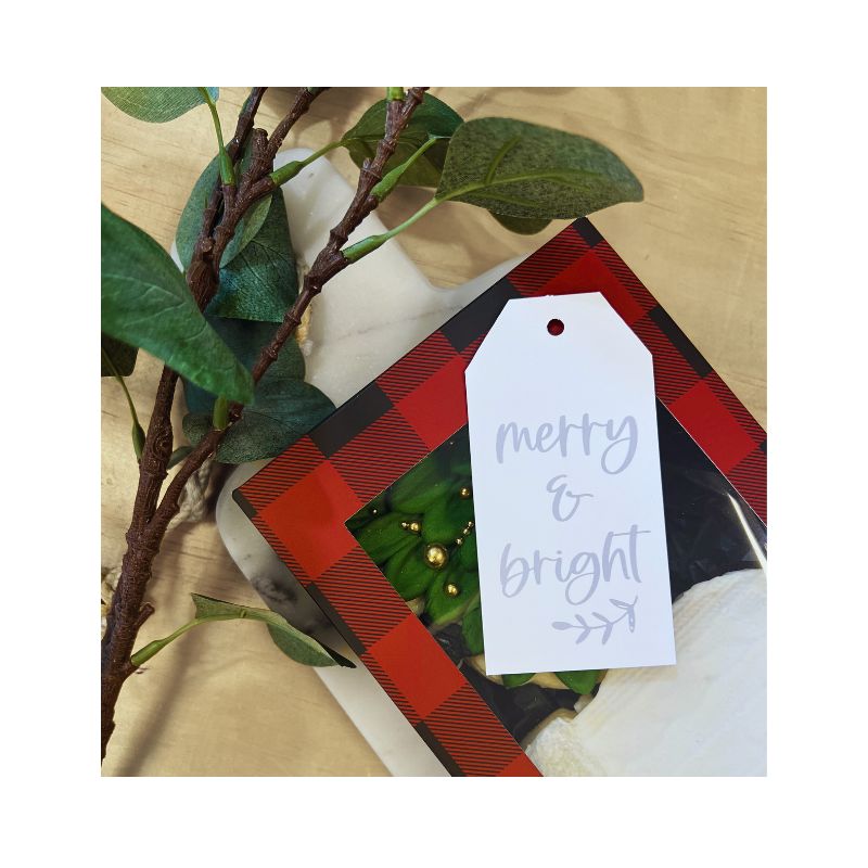 Merry & Bright larger baking tags, Christmas gift accessories, baking supplies, Langley bc