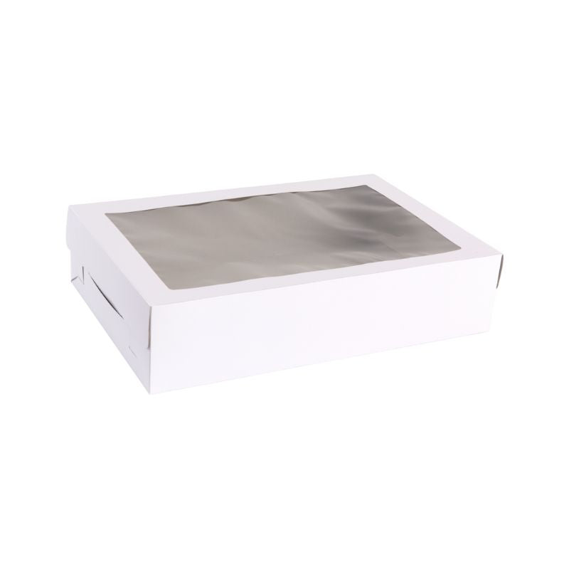 SLD White Bakery Box with Window 18