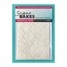 cobblestone white parchment paper in Sugar Bakes impression paper with teal background 