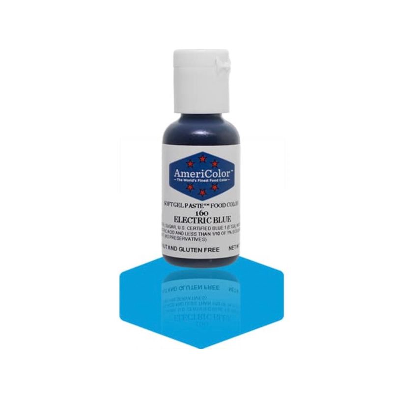 Small bottle of Electric Blue gel food coloring which can be used to chnage the colour of doughs and batters as well as royal icing for cookies and buttercream for cakes