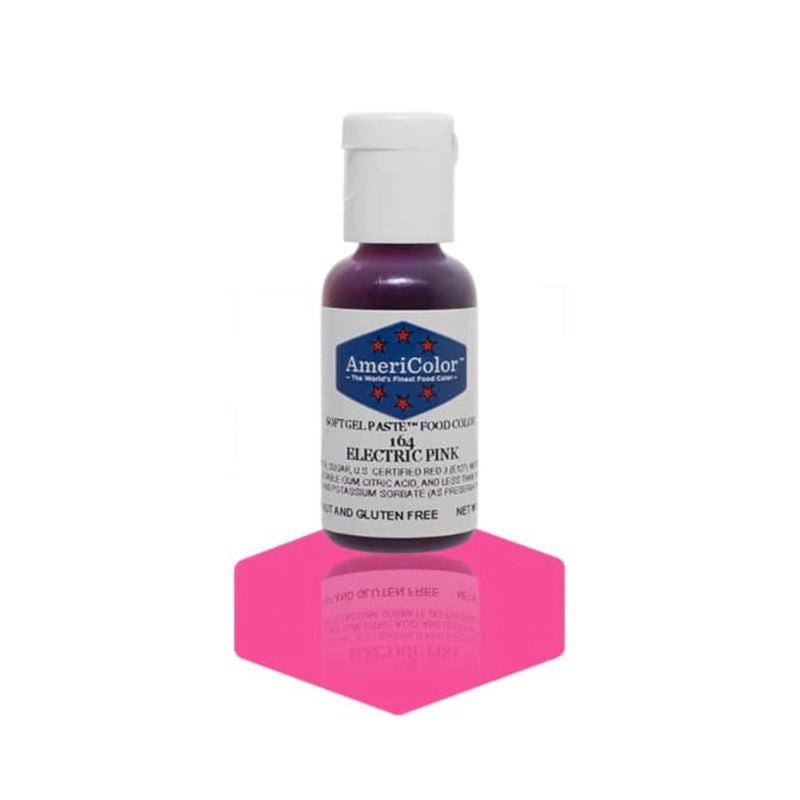 Small botttle of bright pink food colour is good for getting bright pinks for barbie or girl cakes or cookies and is very easy to use and gets icings ans frostings bright fast