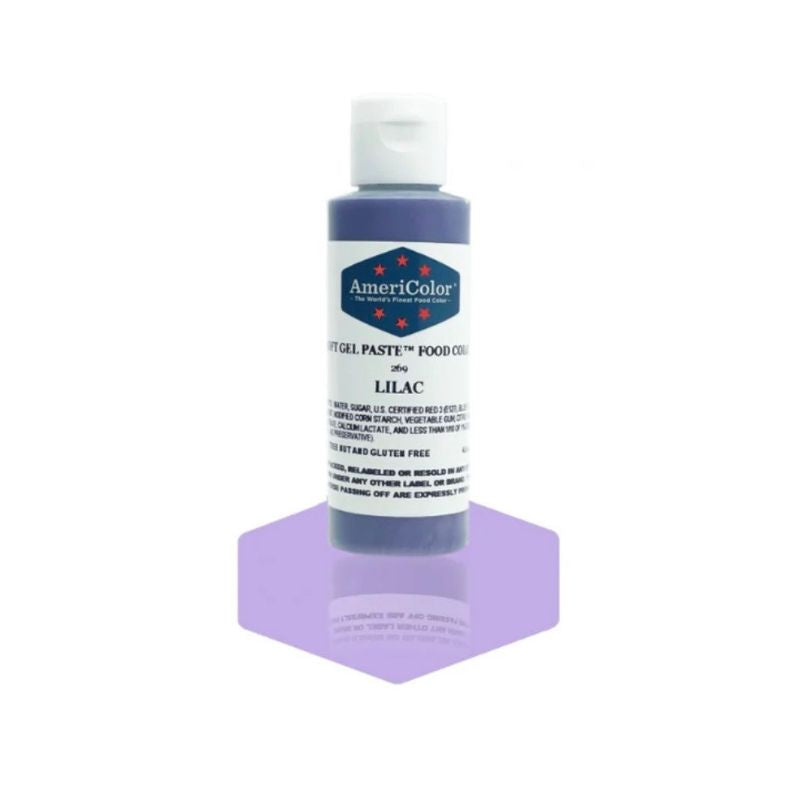 Bottle of Lilac food colouring for dying icing for cakes - cookies- macarons- available at Sugar Love Baking Supplies Langley bc Canada