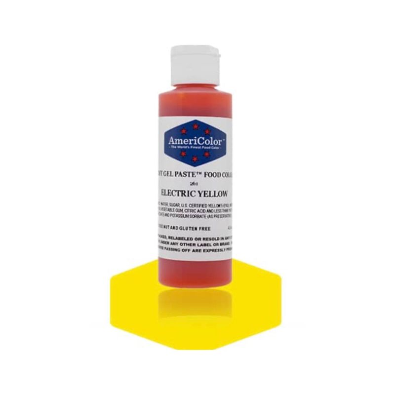 Electric Yellow food gel paste used for colouring your baking and desserts especially it is good for colouring buttercream and frostings