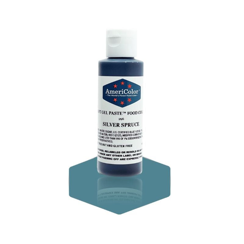 This bottle of Silver Spruce food paste is good for changing the icing or frosting colour to be the perfect silver blue