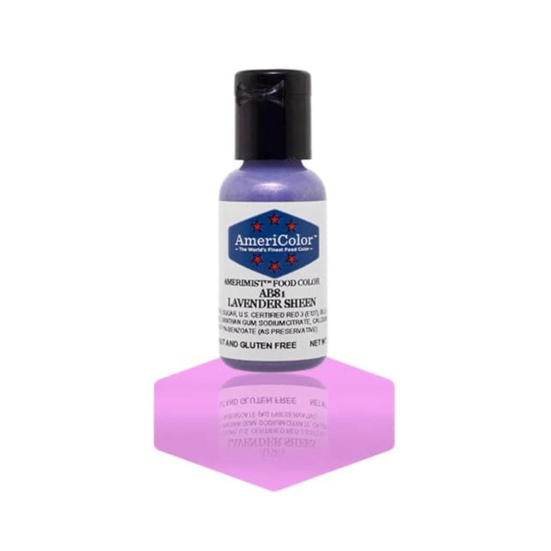Bottle of Airbrush Lavender sheen which can be used with other tools like stencils or direct spray
