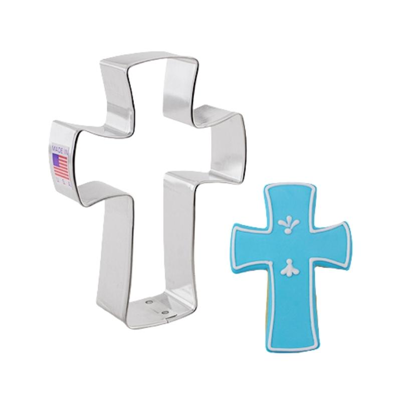 Cross cookie cutter for baptism themed parties or funeral cookies