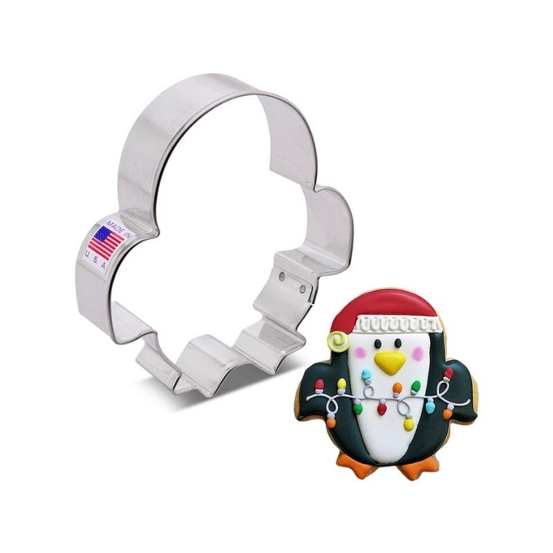 Holiday Penguin cookie cutter is great for making zoo themed decorated cookies or Christmas cookies