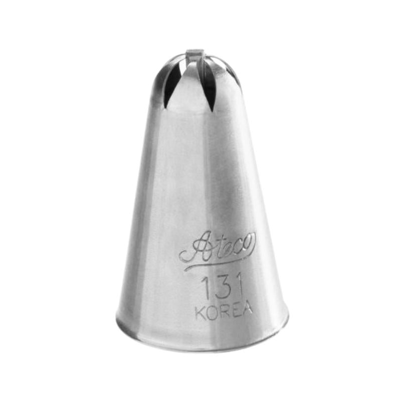 Closed star metal cake piping tip with ateco 131 Korea written on bottom