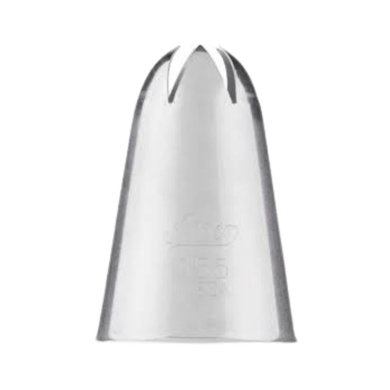 Large metal piping tip with big claws at the end with ateco 855 written 