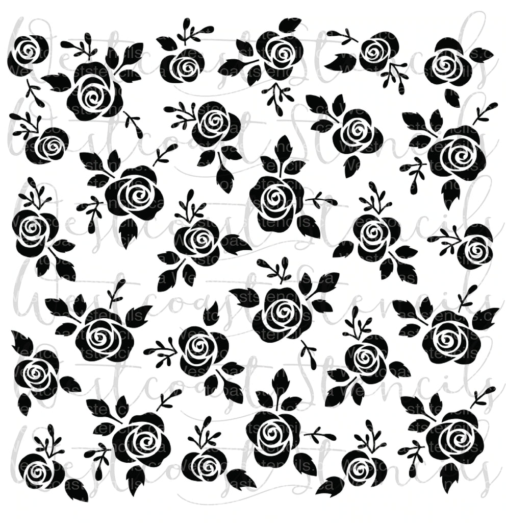 Rose stencil, cookie decorating supplies, langley bc