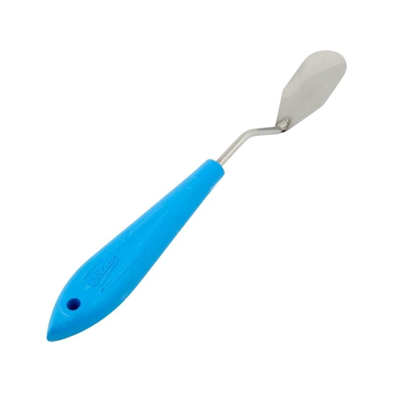 Blue Handle with metal long spatula with this paddle end