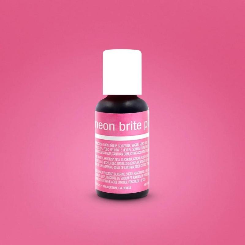 bright pink background with bottle of neon pink food coloring