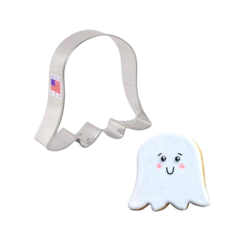Ghost cookie cutter, halloween party cookies, cookies that are decorated with royal icing, langley bc canada