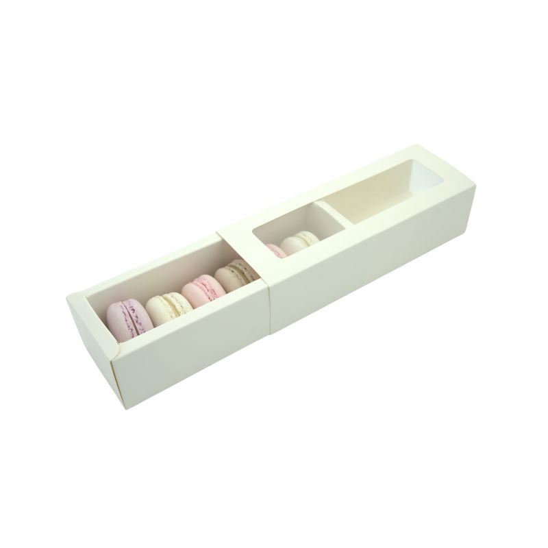 SLD 6 White Macaron box with Window – Sugar Love Designs